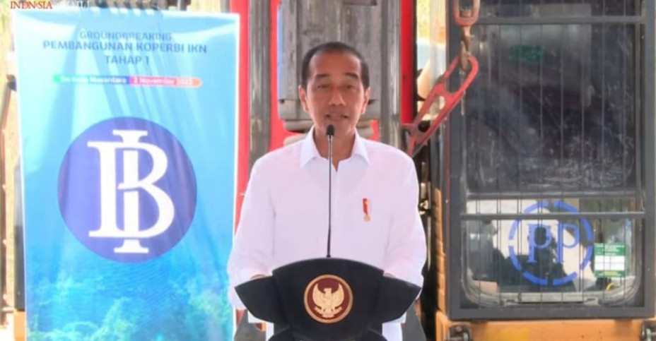 Jokowi Groundbreaking Pembangunan Kantor Bank Indonesia Di IKN