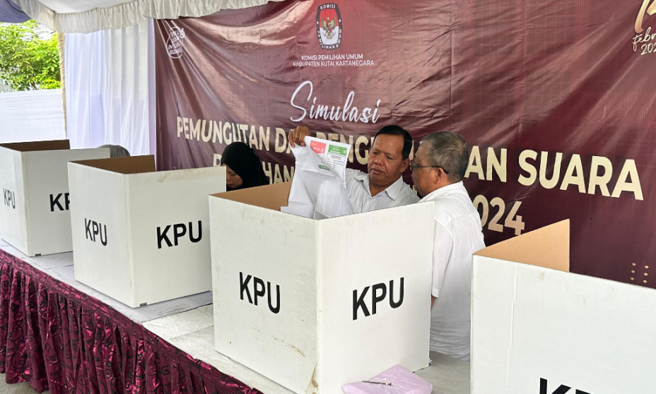 Simulasi Pemungutan Dan Penghitungan Suara Pemilu 2024, KPU Kukar ...